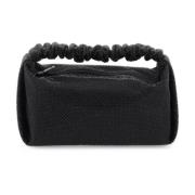 Mini Tas met Kristallen en Gerimpeld Handvat Alexander Wang , Black , ...