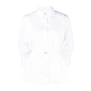 Witte Tie-Waist Shirt met Geborduurd Logo Alexander Wang , White , Dam...