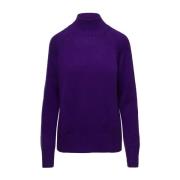 Kasjmier Mockneck Sweater Allude , Purple , Dames