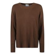 Round-neck Knitwear Allude , Brown , Dames
