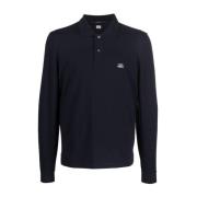Stretch Piquet Polo Shirt C.p. Company , Blue , Heren