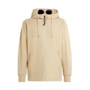 Beige Zip-up Hoodie met Bril C.p. Company , Beige , Heren