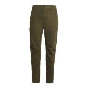 Stretch Sateen Straight Leg Broek C.p. Company , Green , Heren