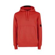 Diagonaal Raised Fleece Hoodie C.p. Company , Red , Heren