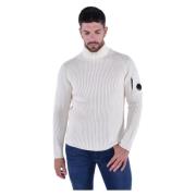 Klieke Re-Wool Roll Neck Coltrui C.p. Company , White , Heren