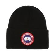 Wollen muts met logo Canada Goose , Black , Heren