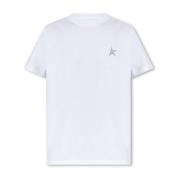 Katoenen T-shirt Golden Goose , White , Dames