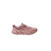 Clifton Suede Hardloopschoen Hoka One One , Pink , Dames