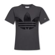 T-shirt met logo Adidas Originals , Gray , Dames