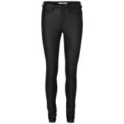 Zwarte broek met gladde coating Vero Moda , Black , Dames