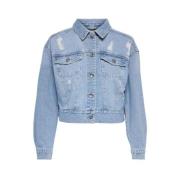 Stijlvolle Jas Only , Blue , Dames