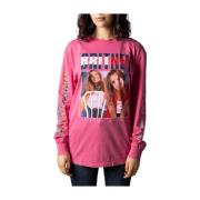 Long Sleeve Tops Tommy Jeans , Pink , Dames
