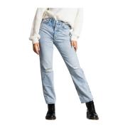 Mom Straight Jeans Tommy Jeans , Blue , Dames