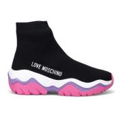 Zwarte Roller Sneakers - Comfortabel en Modieus Love Moschino , Black ...