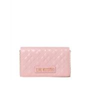 Roze Goud Synthetische Schoudertas Love Moschino , Pink , Dames