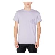 T-Shirts Calvin Klein Jeans , Purple , Heren