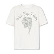 Wild Boys Omgekeerde Print T-Shirt AllSaints , Beige , Heren