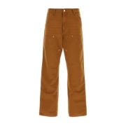 Bruine denim Dubbele Knie Broek Carhartt Wip , Brown , Heren