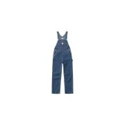 Denim Tuinbroek van Biologisch Katoen Nudie Jeans , Blue , Dames