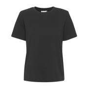 Basic Zwarte Tee - Jorygz Stijl Gestuz , Black , Dames