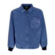 Stijlvolle Down Jacket in Gewassen Blauw HUF , Blue , Heren
