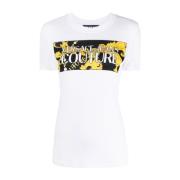 Witte Dames T-Shirt - Aw23 Collectie Versace Jeans Couture , White , D...