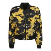 Print Omkeerbare Jas Versace Jeans Couture , Black , Dames