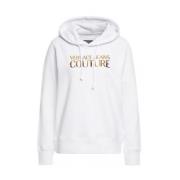 Comfortabele Hoodie Versace Jeans Couture , White , Dames