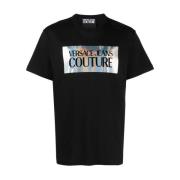 Luxe Logo T-shirt Holo Zwart Versace Jeans Couture , Black , Heren