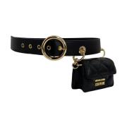 ZakRiem met Verwijderbare Mini Tas Versace Jeans Couture , Black , Dam...