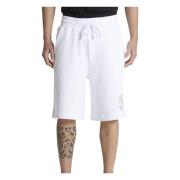 Circle Logo Bermuda Shorts Versace Jeans Couture , White , Heren