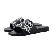 Zomerse Stijl Slippers voor Heren Versace Jeans Couture , Black , Here...