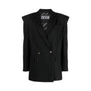 Zwarte Oversized Blazer Versace Jeans Couture , Black , Dames