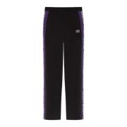 Elegante broek met rechte pijpen en logo detail - Maat 42 Versace Jean...