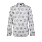 Heren All Over Logo Wit Overhemd - 50 Versace Jeans Couture , White , ...