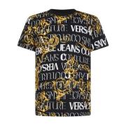 Korte Mouw Logo Couture T-shirt - M Versace Jeans Couture , Black , He...
