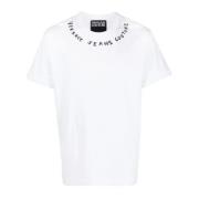 Heren wit logo T-shirt - Xxxl Versace Jeans Couture , White , Heren