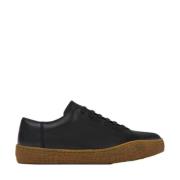 Leren schoenen met rubberen zool Camper , Black , Heren