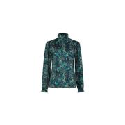 Flowy Turtleneck Top met Ballonmouwen Fabienne Chapot , Green , Dames