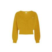 V-hals Starry Trui in Safran Fabienne Chapot , Yellow , Dames