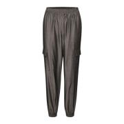 Cargo-geïnspireerde Jog Pants in Donkergrijs Chambray Kaffe , Gray , D...