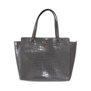 Grijze Croc Handtas Elissa Model Kate Spade , Gray , Dames