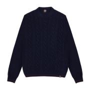Blauwe Cable-Knit Crew-Neck Sweater Colmar , Blue , Heren