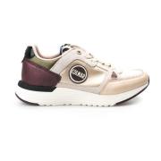 Sneakers met ronde neus en 3D-logo Colmar , Beige , Dames