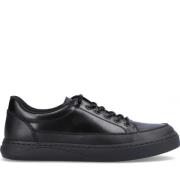 Zwarte leren sneakers Rieker , Black , Heren