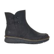 Zwarte casual gesloten laarsjes Rieker , Black , Dames