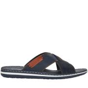 Comfortabele Navy Open Slippers Rieker , Blue , Heren