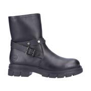 Casual Gesloten Zwarte Enkellaarzen Rieker , Black , Dames