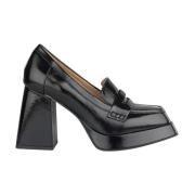 Pumps met vierkante neus en blokhak Alma EN Pena , Black , Dames