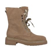 Leren Veterschoenen Enkellaarsjes Alma EN Pena , Brown , Dames